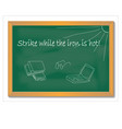 school icons on chalkboard vector image