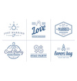 set of wedding love elements merry me can be used vector image
