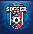 soccer ball football logo sport games vector image