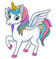 unicorn cartoon vector image
