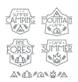 camping badges and icons vector image