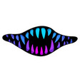 monster smile with sharp multicolored teeth vector image