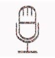 people shape microphone icon vector image vector image