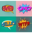 pop art speech bubbles set vector image