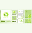 code lab glass tube logo and business branding vector image vector image