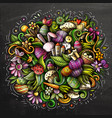 happy easter hand drawn doodles vector image