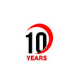 10th anniversary abstract logo ten happy vector image vector image