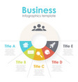 circle chart infographic template vector image vector image