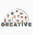 set icons and elements application vector image