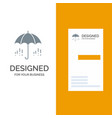 umbrella rain weather spring grey logo design vector image