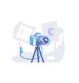 preparation for professional photoshoot vector image vector image