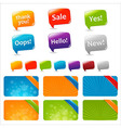 web text boxes and speech bubbles vector image vector image