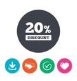 20 percent discount sign icon sale symbol vector image