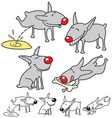 dogs vector image