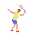 isometric tennis player vector image