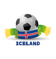leather soccer ball and green scarf vector image