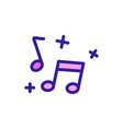 musical notes icon isolated contour symbol vector image