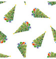 christmas tree and gifts colorful pattern vector image vector image