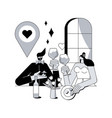 romantic date abstract concept vector image vector image