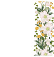 spring anemones and yellow herbs elegant card vector image vector image