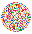 abstract colorful mosaic round pattern vector image vector image
