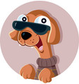 fashion dog cartoon vector image vector image