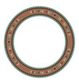 round ethnic frame decorative circle border vector image vector image