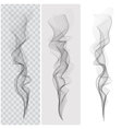 set of realistic black smoke vector image