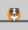 australian shepherd dog aussie vector image vector image
