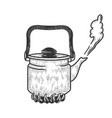 boiling kettle sketch vector image