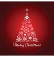 christmas tree of snowflakes vector image