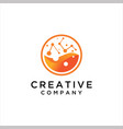 digital lab logo template design emblem vector image