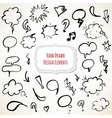 hand drawn design elements set vector image vector image