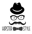 hipster style graphic symbol black vector image
