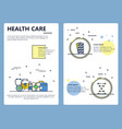 line art health care poster banner template vector image
