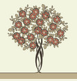 beautiful tree drawn in art nouveau style vector image