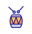 drum icon isolated contour symbol vector image