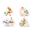 hair removal procedures flat isolated vector image
