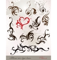 set of classic decoration elements vector image