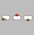 strawberry frame price tag retro craft badge label vector image vector image