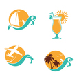 summertime emblems set vector image