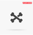bones crossed flat icon vector image