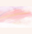 pink watercolor cotton cloud background pastel vector image
