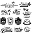 set of summer and travel designs vector image