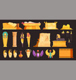 egypt tomb burial set vector image vector image