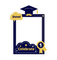 graduation party photo frame props selfie vector image vector image