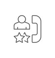 phone survey line outline icon vector image