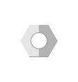 screw and hex nut flat icon build repair vector image