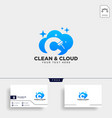 cleaning service letter c logo template icon vector image