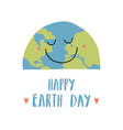earth day celebration greeting card happy vector image